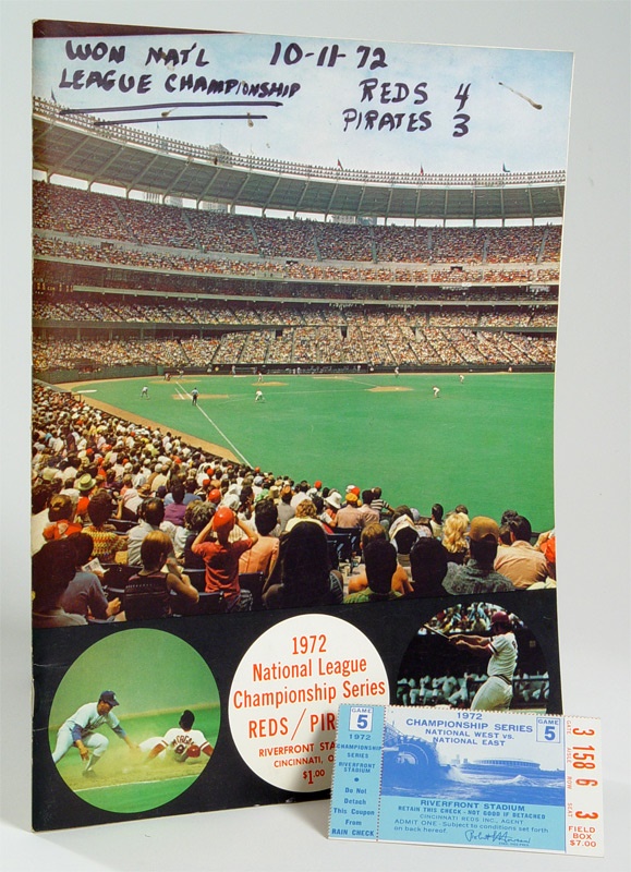 Roberto Clemente's Last Game Program and Ticket