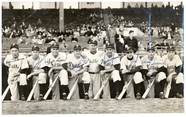 Philadelphia Baseball - 1950 Philadelphia Phillies Whiz Kids Team Signed Photo