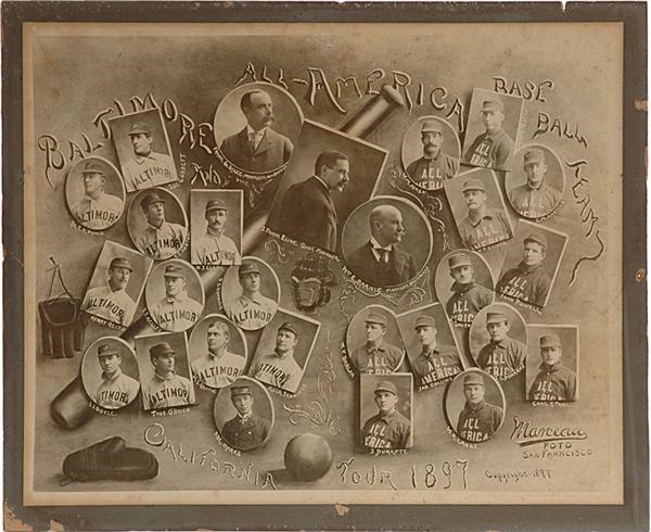 19th Century Baseball - 1897 Major League Barnstorming Tour Photo