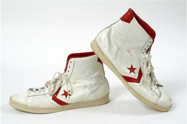 - Julius Erving 1977 NBA Finals Game 6 Worn Autographed Sneakers