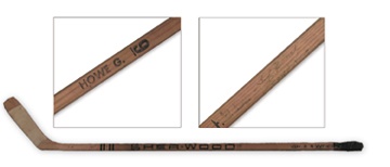 - 1975 Gordie Howe Game Used Sherwood Stick