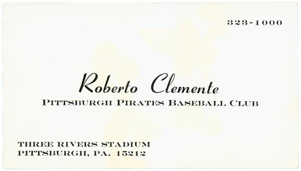 Roberto Clemente Business Card