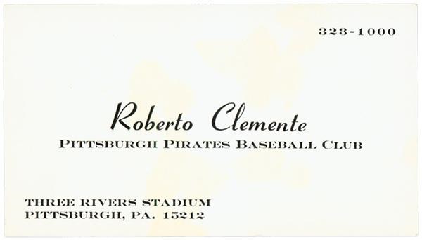 - Roberto Clemente Business Card