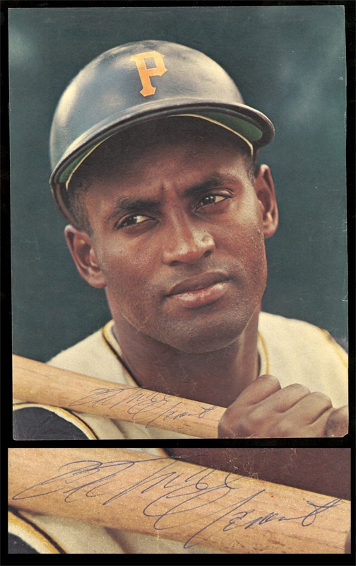 Roberto Clemente In Person Sport Magazine Signed Photo