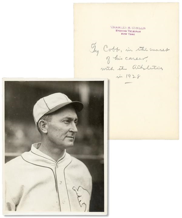 The Ring - Ty Cobb "In the Sunset of His Career" Photograph by Charles Conlon