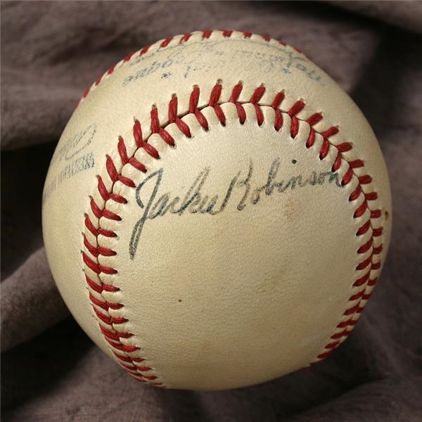 Jackie Robinson - Jackie Robinson Single Signed Baseball