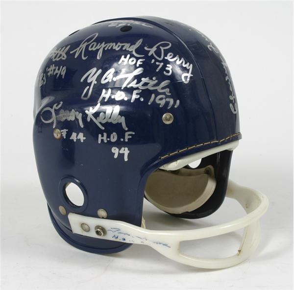 Football Hall of Famers' Signed Helmet