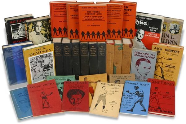 Nat Fleischer Book Collection with The Ring Bound Volumes