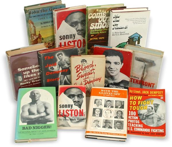 Boxing Books and Prints with Nice Jack Dempsey Collection (30+)
