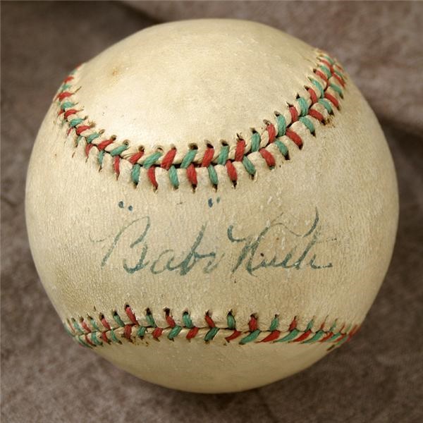 Single Signed Baseballs - Babe Ruth Single Signed Baseball