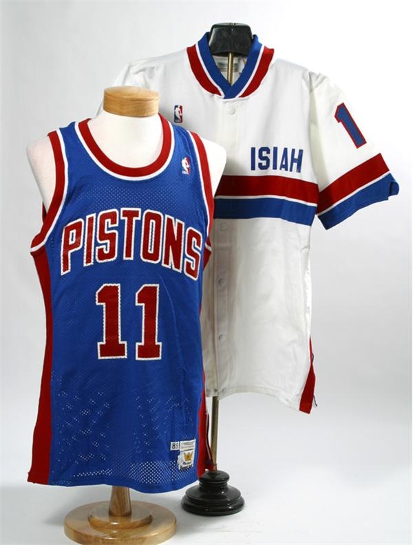 - 1989 Isiah Thomas Game Used Jersey and Warmup Top