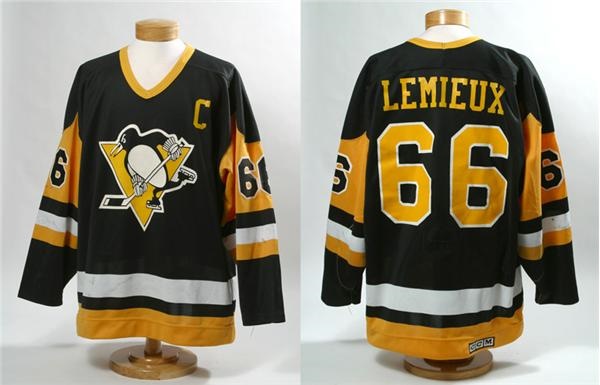 Hockey Sweaters - 1988-89 Mario Lemieux Pittsburgh Penguins Game Worn Jersey