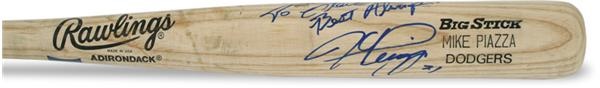Bats - 1996 Mike Piazza Game Used Autographed Bat