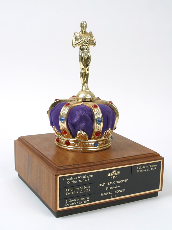 Hockey Rings and Awards - Marcel Dionne Los Angeles Kings Hat Trick Trophy
