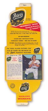 - 1961 Peters Meats Minnesota Twins Complete Set with Complete Panels