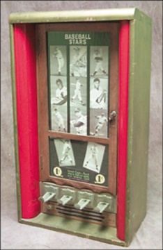 Coin Operated Machines - 1950's Baseball Exhibit Card Machine