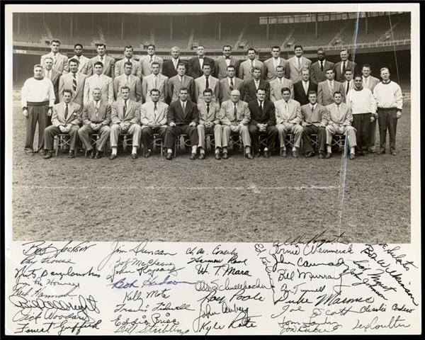 1951 New York Football Giants Team Signed Photo