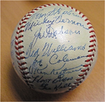 - 1948 American League All-Star Team Signed Baseball