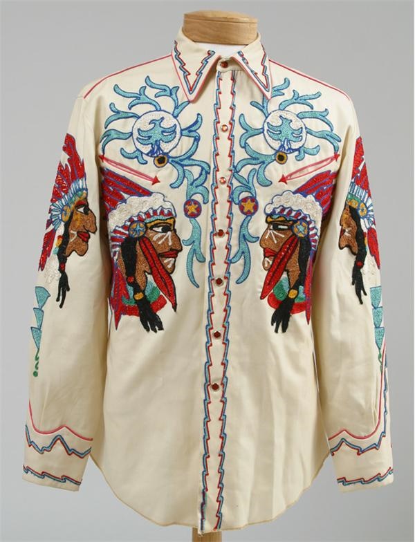 Ginger Alden Collection - Elvis Presley Hand Embroidered Native American Shirt