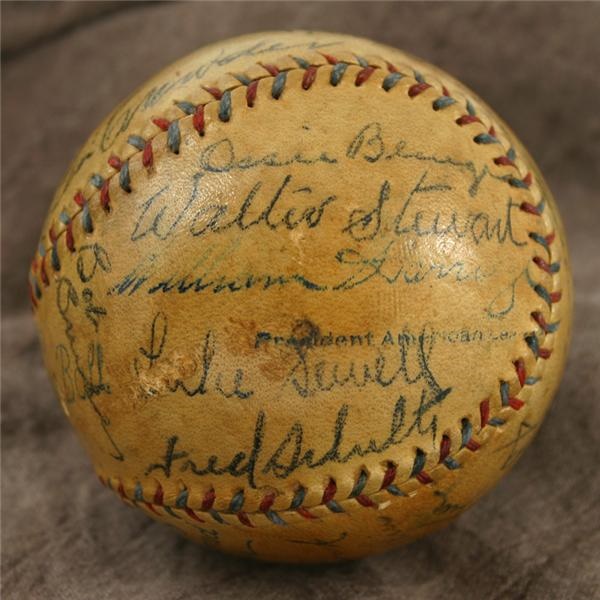 Autographed Baseballs - 1933 Washington Senators Team Signed Baseball