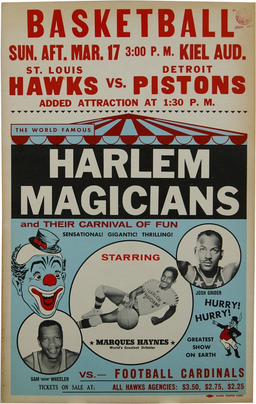 Basketball - 1960s Harlem Magicians Broadside