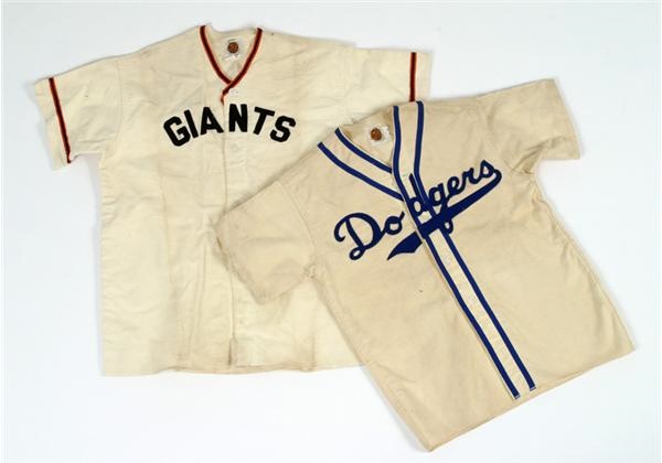 Jackie Robinson & Brooklyn Dodgers - 1950s Dodgers/Giants Children's Baseball Jerseys