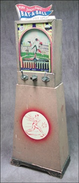 Coin Operated Machines - 1940's Bat-A-Ball Coin Operated Machine