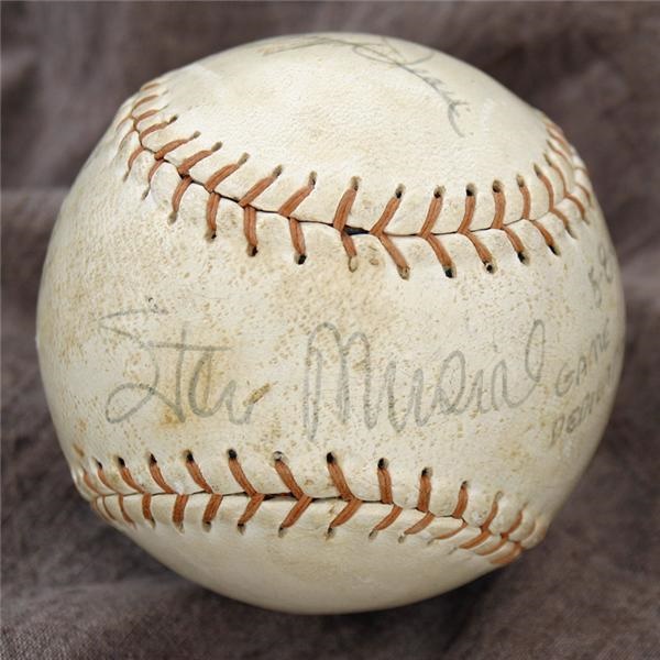 Autographed Baseballs - Dizzy Dean and Stan Musial Signed Baseball