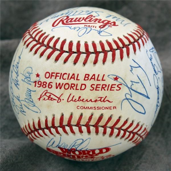 1986 mets autographed baseball