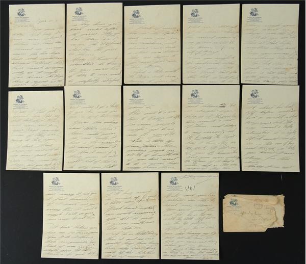 Baseball Autographs - 1912 Zack Wheat Handwritten Letter (13 Pages)