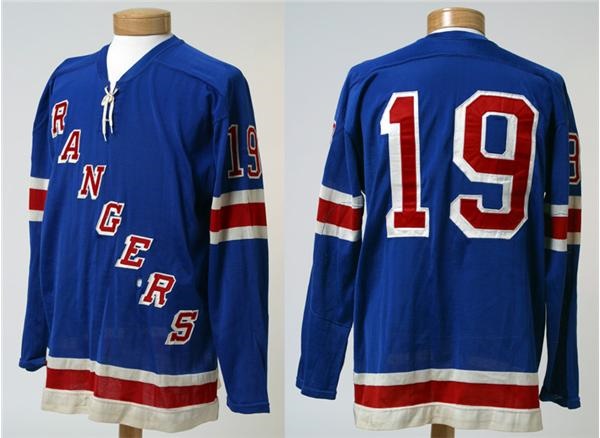 New York Rangers - Jean Ratelle Game Used 1970 Ranger Jersey