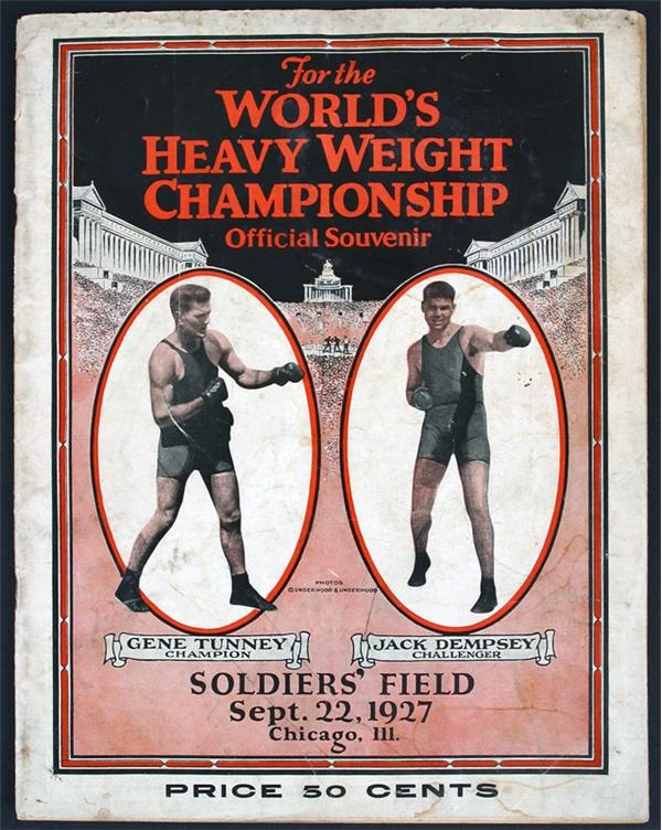 1927 Gene Tunney vs. Jack Dempsey Long Count Fight Program