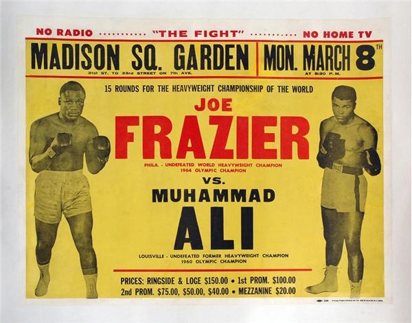 Muhammad Ali vs. Joe Frazier I On-Site Fight Poster
