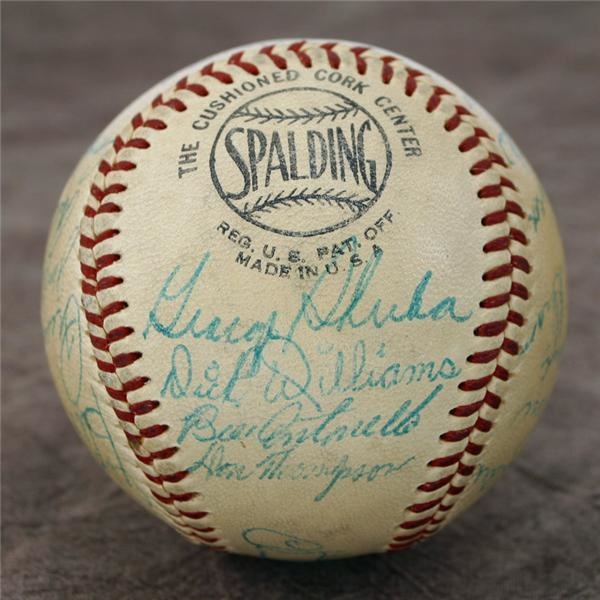 Jackie Robinson & Brooklyn Dodgers - 1953 Brooklyn Dodgers Team Signed Baseball