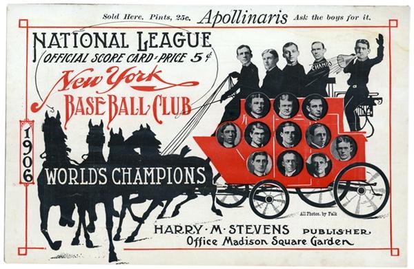 Baseball Publications and Tickets - 1906 New York Giants Program
