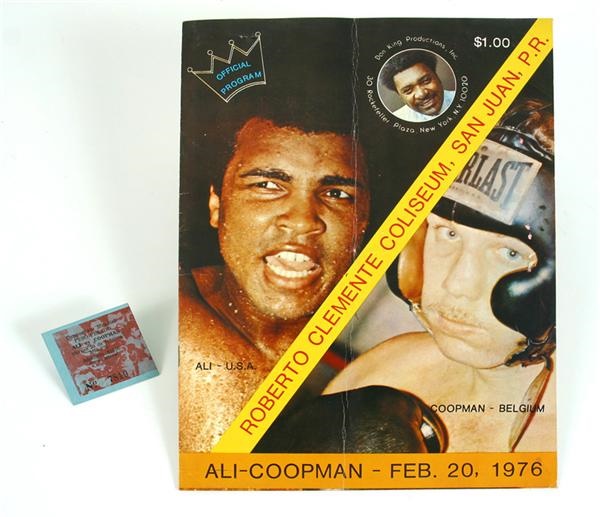 1976 Ali-Coopman Program and Tickets