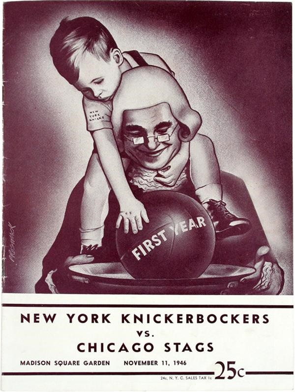 - New York Knickerbockers First Game Program (1946)