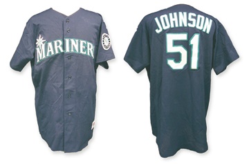 1998 Randy Johnson Houston Astros Game Used Road Jersey