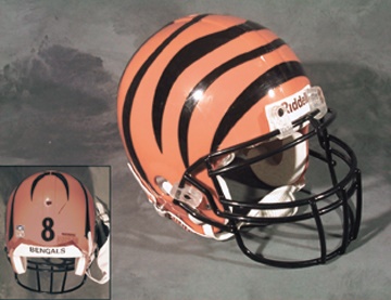 - Circa 1997 Jeff Blake Game Worn Helmet