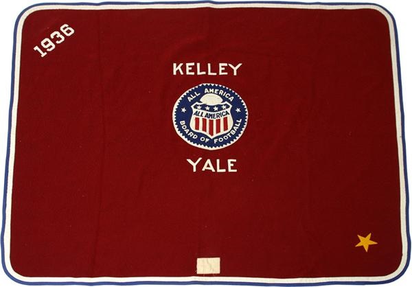 Football - 1936 Larry Kelley All-American Football Presentational Blanket