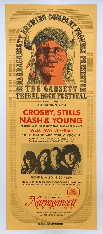 Rock Posters - Crosby Stills Nash & Young Concert Poster