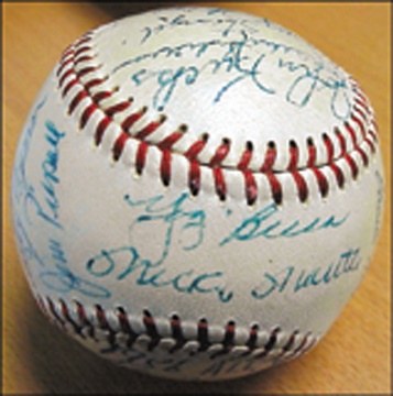 - 1956 American League All-Star Team Signed Baseball