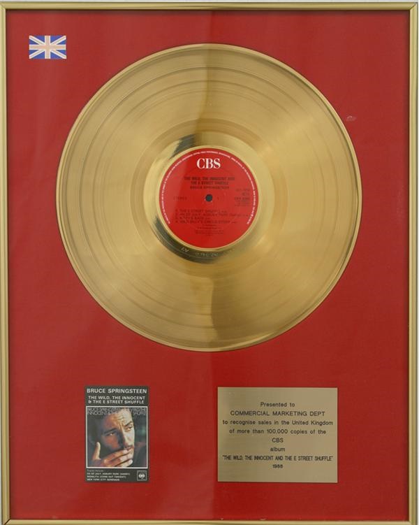 Bruce Springsteen - Springsteen "The Wild, The Innocent and the E Street Shuffle" British Gold Record