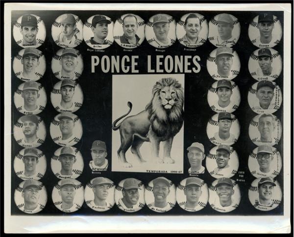 Baseball Memorabilia - Steve Carlton's 1966-67 Ponce Lions Team Montage