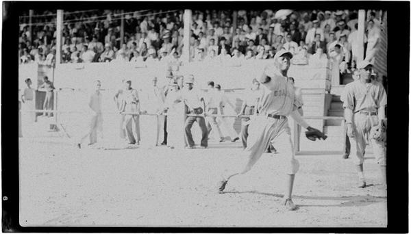 Baseball Memorabilia - Satchel Paige Pitching for Guayama Original Negative (1939)