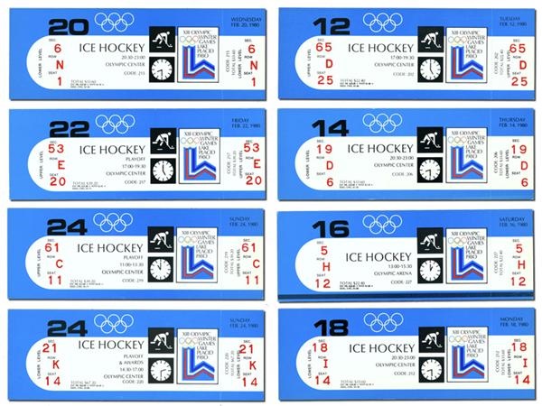 - Complete Set of "Miracle on Ice" Tickets