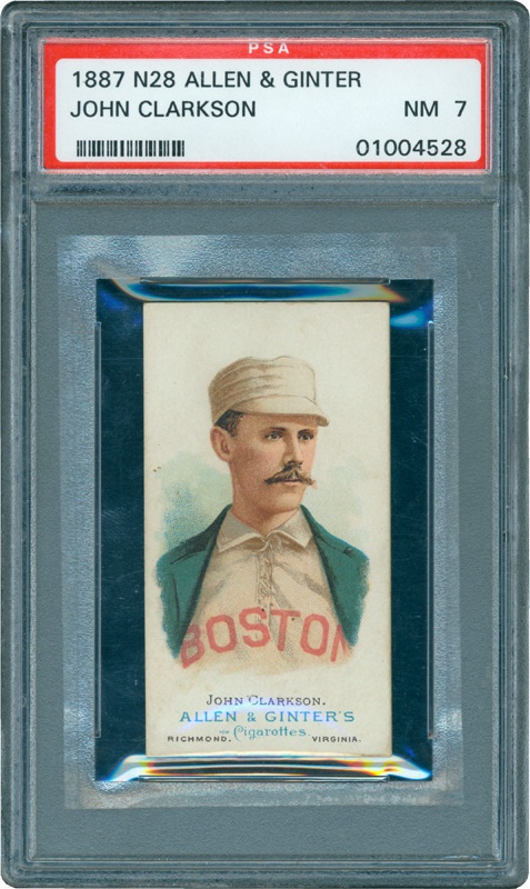 Vintage Baseball Cards - 1887 N28 John Clarkson PSA 7 NM