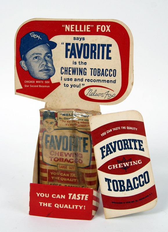 Ernie Davis - Nellie Fox Favorite Chewing Tobacco Counter Display