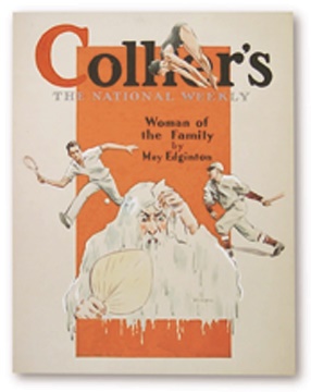 - 1930's Collier's Original Baseball Cover Art (15x19")