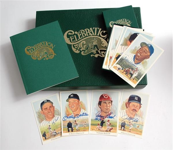 Baseball Autographs - Perez Steele Signed Celebration Set with Original Box